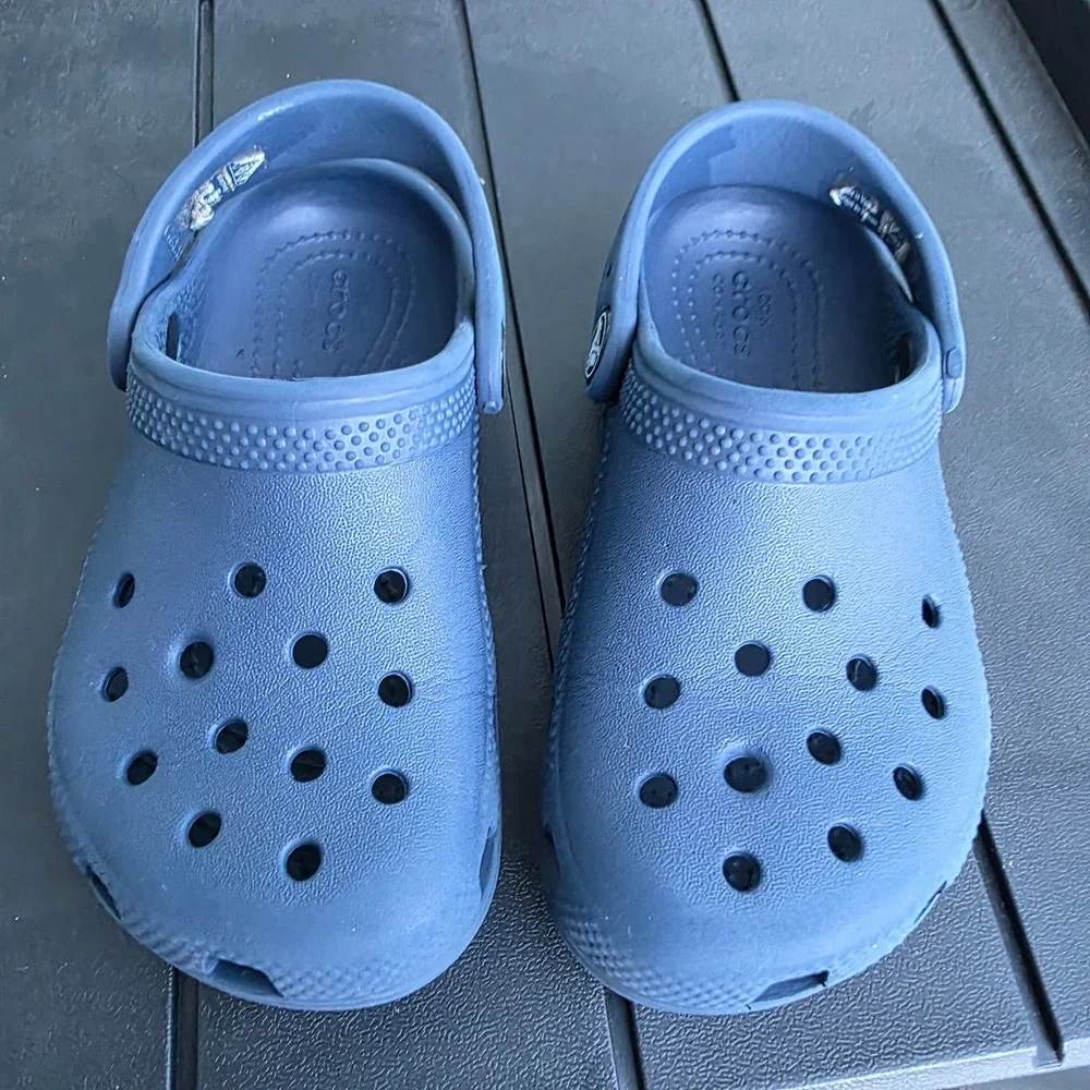 Crocs Kids Classic Clog Navy Blue Slip On Water Shoes Size 11